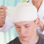 Boy with head injury Boy with head injury