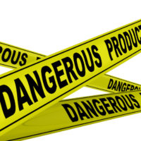 dangerous product yellow tape