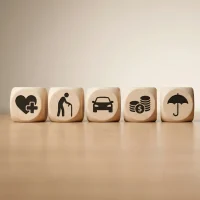 symmetryfocused-composition-of-wooden-cubes-with-financial-icons-representing-life-insurance-and-retirement-strategies-arranged-on-a-natural-table-with-soft-bokeh-background